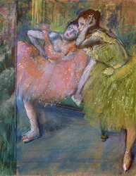 Två dansare i foajén, ca 1901 (pastell)